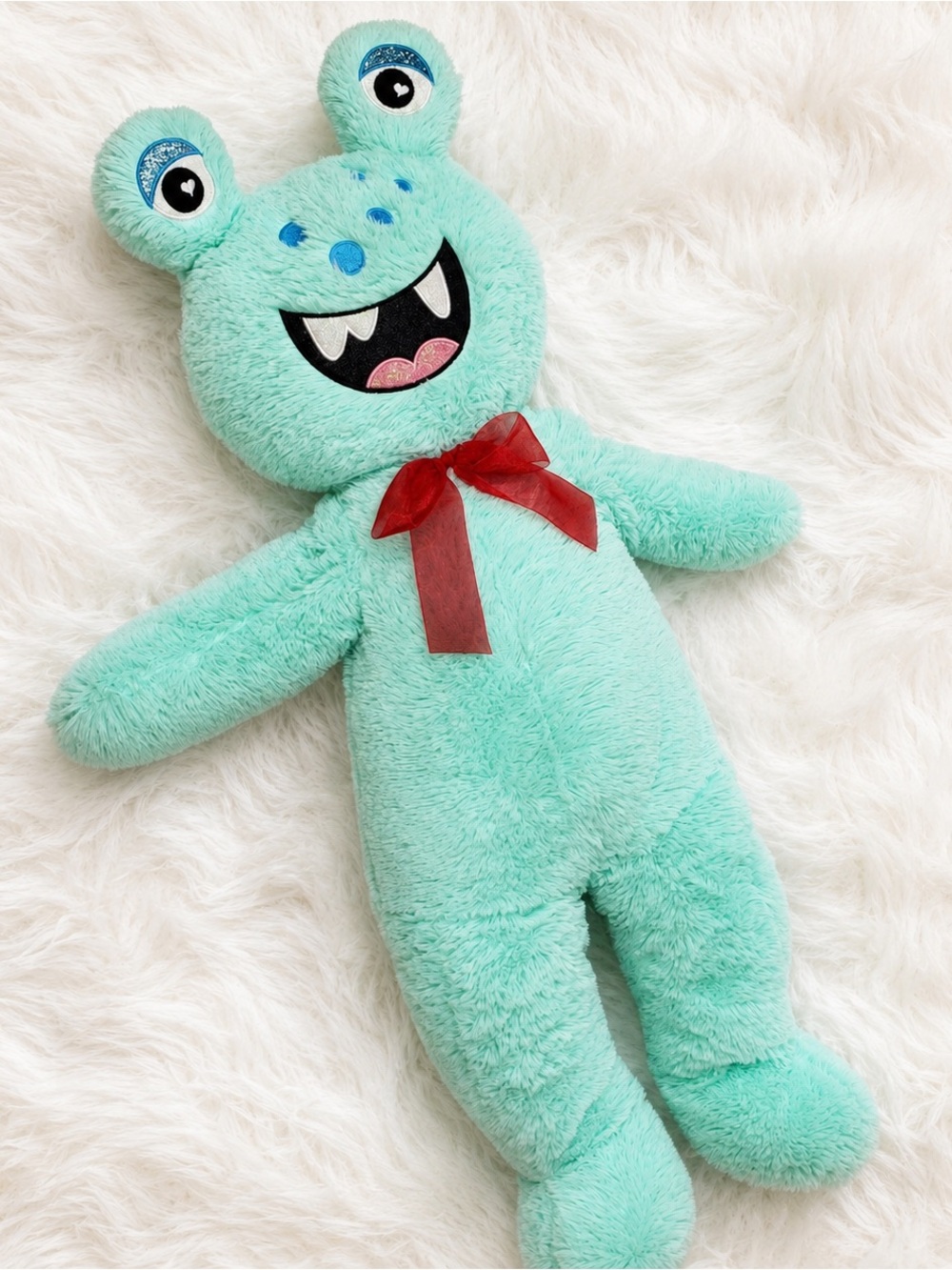 Oversized Plush Monster ~ Way To Celebrate! Jumbo Stuffed Animal ~ Soft Fluffy